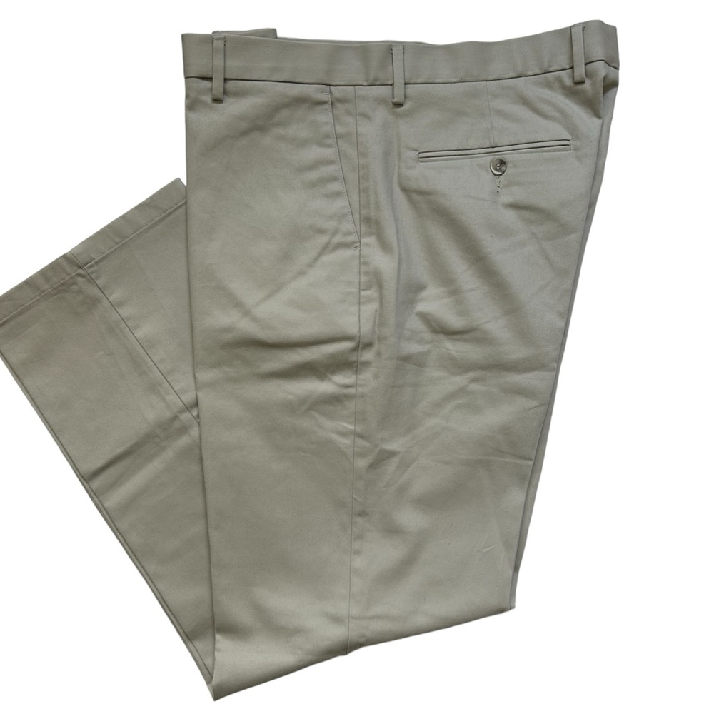 Dockers Straight Fit Beige Khaki Flat Front Pants Mens W38xL32